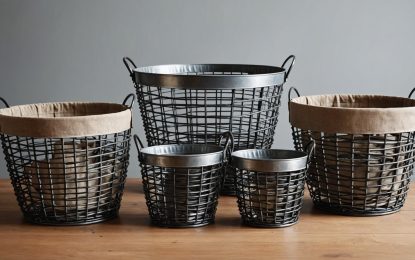 Stilvolle metallkörbe mit stoffeinsatz für jeden bedarf